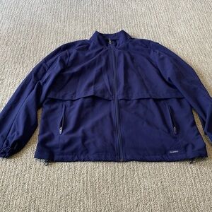 Jaanuu mens 2xl scrub jacket. Full zip. Navy blue.